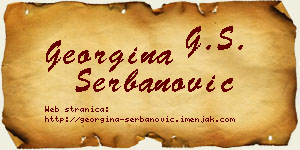 Georgina Šerbanović vizit kartica
